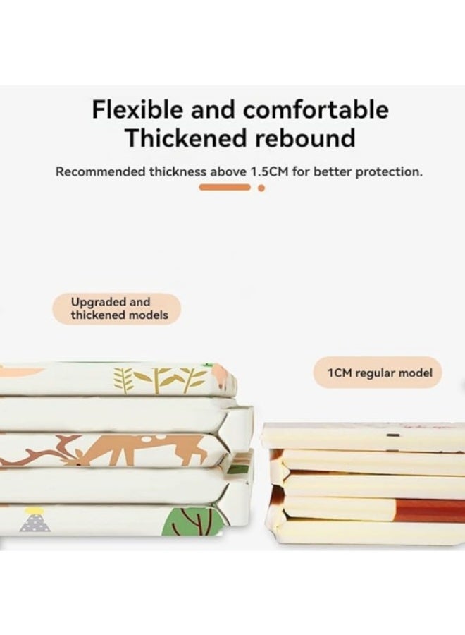 PureTuti Baby Play Mat, 200 * 180 * 1.5CM Waterproof Non-Slip Large Reversible Playmat Crawling Mat, Extra Thick Soft Baby Playmats for Playing or Camping Mat Bedroom Living Room Carpet Area (Animal) - Image 2