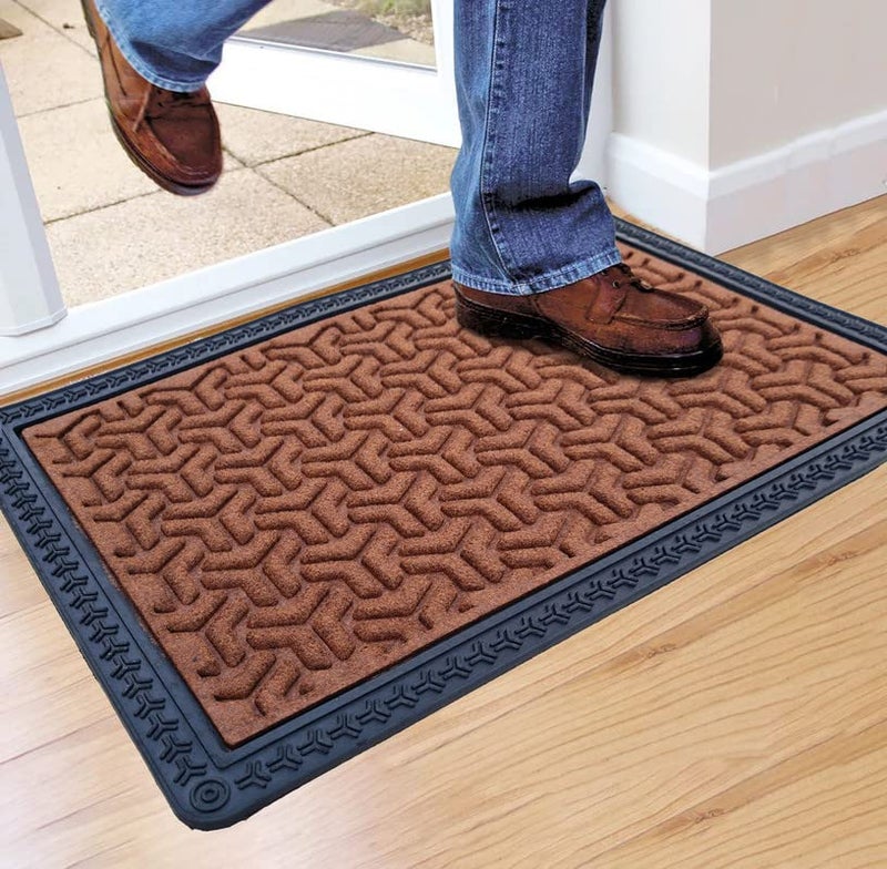 NESTPRIME Anti Slip Entrance Polypropylene Washable Water Absorbent Floor RugsDoormatBathMat60x40 cmCoffee - Image 4