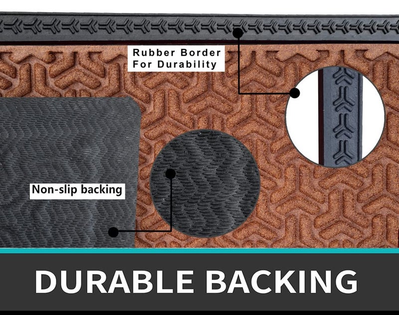 NESTPRIME Anti Slip Entrance Polypropylene Washable Water Absorbent Floor RugsDoormatBathMat60x40 cmCoffee - Image 5