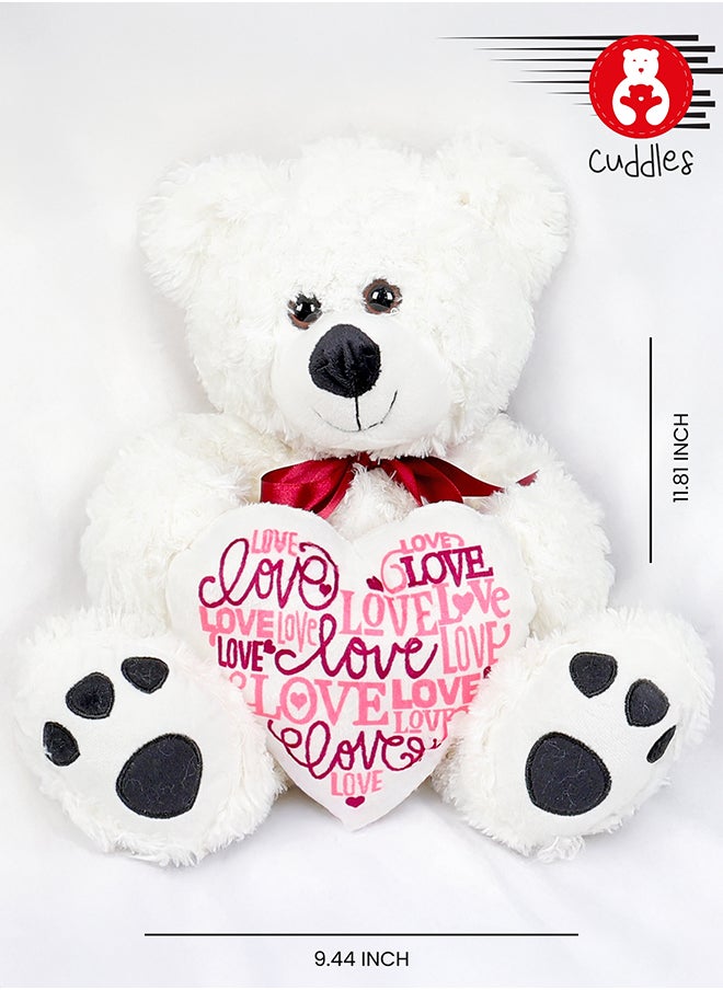 Teddy Bear With Heart, 12″Soft White Stuffed Bear Plush Toy, Valentines Day Gifts For Him And Her,Gifts For Girlfriend Boyfriend - pzsku/Z98FCE2AB0D7775E59903Z/45/_/1737712156/1d4f5cac-f1f4-46a3-8729-eb407c1cb7e0