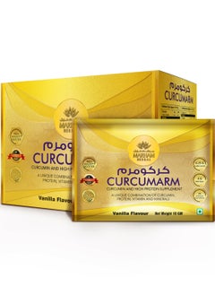Curcumarm Sachet: Curcumin and High Protein Supplement | Rich Immunity Booster | 0.25G Curcumin, 4G Protein & 25 Minerals and Vitamins (10 Sachets)