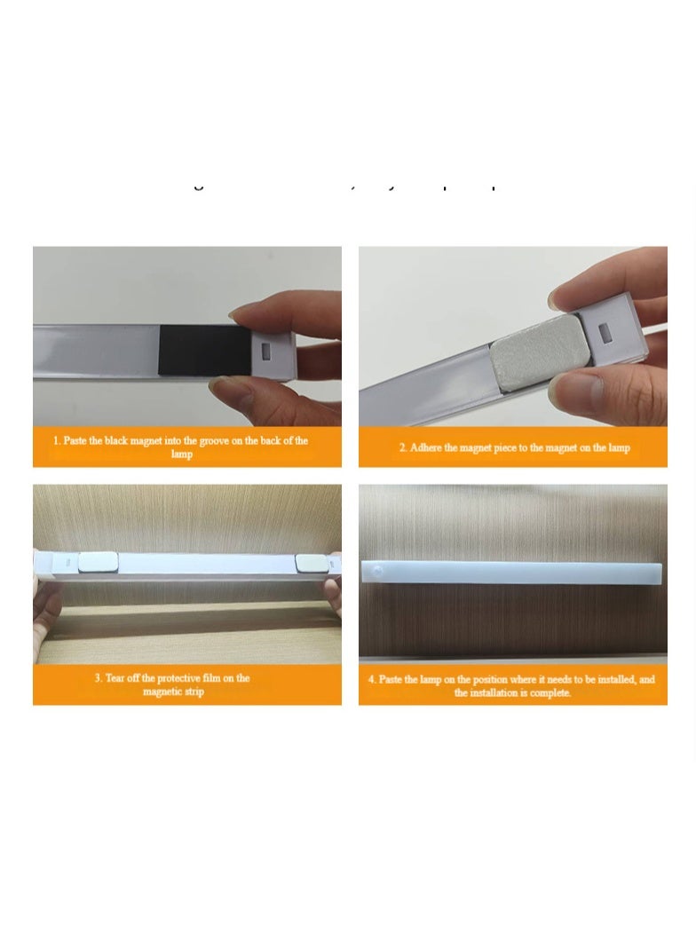 30cm-3W dual color ultra-thin sensing intelligent LED strip sensing charging cabinet, wine cabinet, wardrobe, ambient light, warm white light  - Image 4