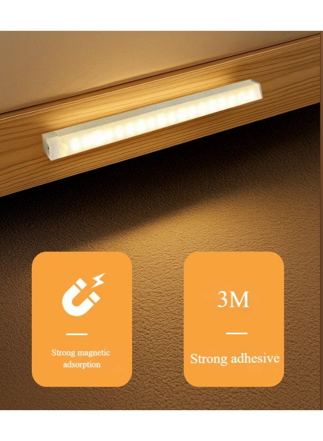 30cm-3W dual color ultra-thin sensing intelligent LED strip sensing charging cabinet, wine cabinet, wardrobe, ambient light, warm white light  - Image 1