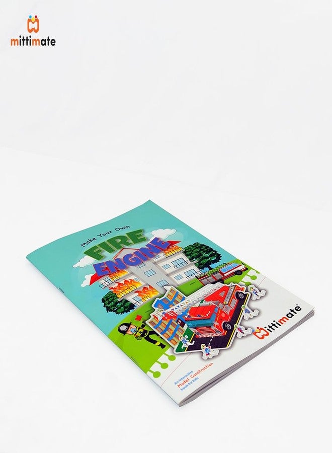 Mittimate Fire Engine Model Construction Book for Kids Age 8 to 12 Year Old I Make Your Own 3D Paper Model I Fun & DIY Craft Book for Children - Image 2