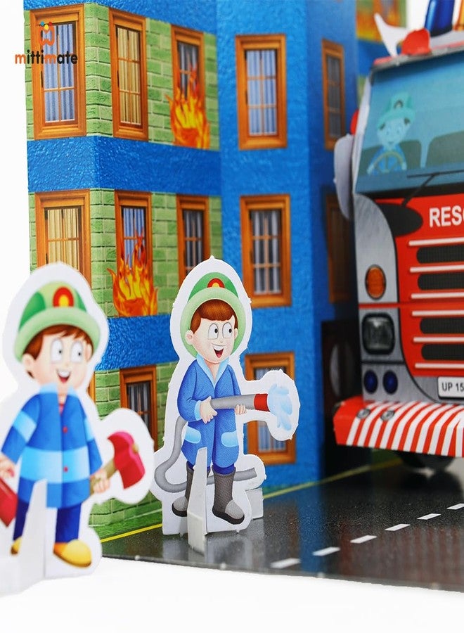 Mittimate Fire Engine Model Construction Book for Kids Age 8 to 12 Year Old I Make Your Own 3D Paper Model I Fun & DIY Craft Book for Children - Image 4
