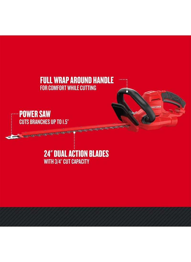CRAFTSMAN CRAFTSMAN Hedge Trimmer 22 Corded with POWERSAW Branch Cutter 38Amp CMEHTS8022  - Image 3