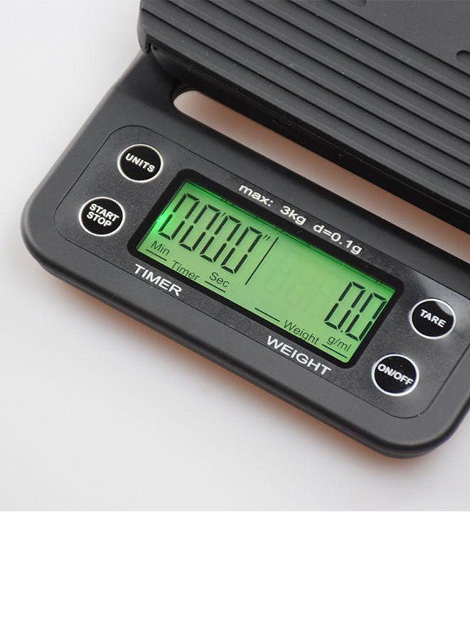 Electronic Weighing Coffee Scale Black 19.5 x 13.5 x 3cm - Image 4