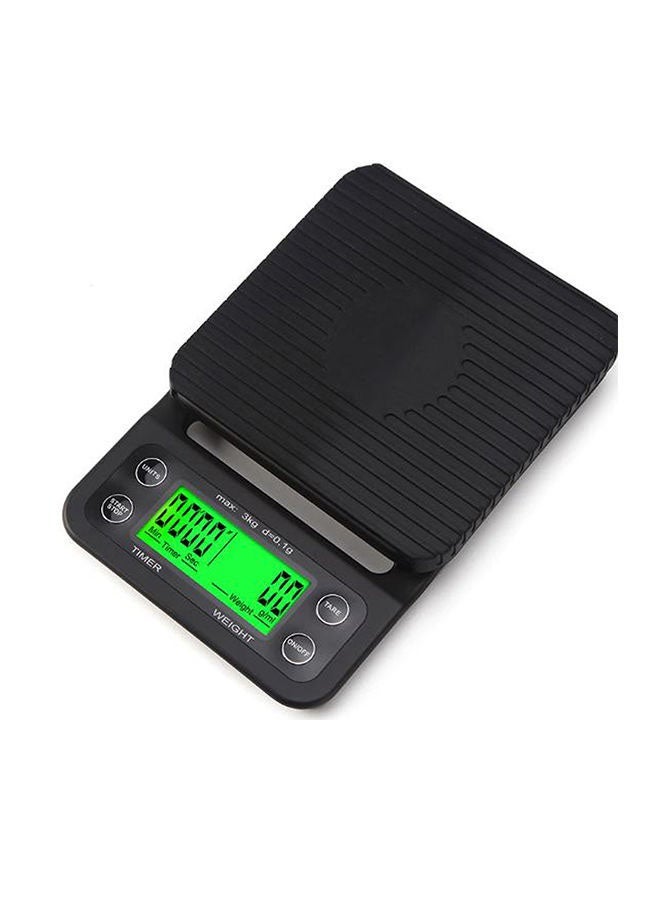 Electronic Weighing Coffee Scale Black 19.5 x 13.5 x 3cm - Image 1