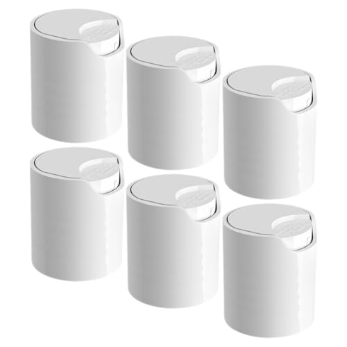 Minkissy 6pcs White Plastic Lotion Bottle Caps Replacement Dispensing Lids Pump for Shampoo Lotion Tops Shampoo Pump Head Plastic Clamshell 250ml - Image 1