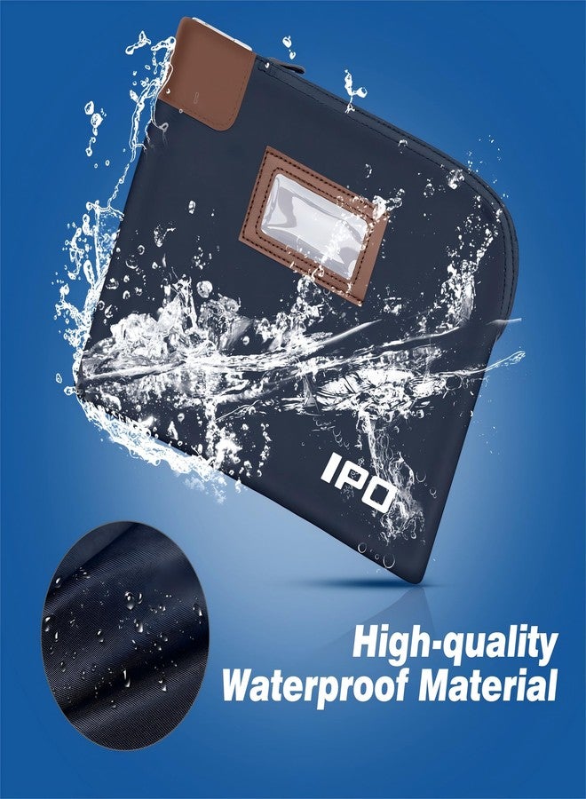 IPO Waterproof Cash Bag with Key Lock, 2 Pack Money Pouch Bank Deposit Bag,11 x 8.6 Inches,Men & Women's Locking Accessories Pouch for Cash, Portable Travel Money Pouch Protects Passports, Valuables - Image 3