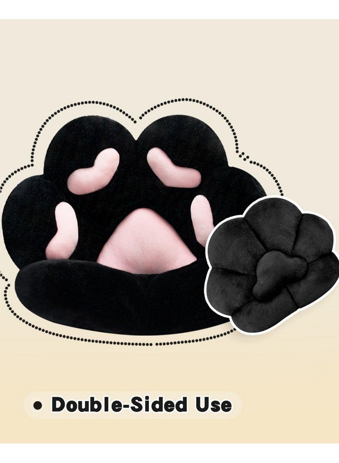 MOONBEEKI Cat Paw Cushion Chair Comfy Kawaii Plush Seat Cushions Shape Lazy Pillow for Gamer Chair 28"x 24" Cozy Floor Cute Seat Kawaii for Girl Worker Gift, Dining Room Bedroom Decorate Black - Image 5