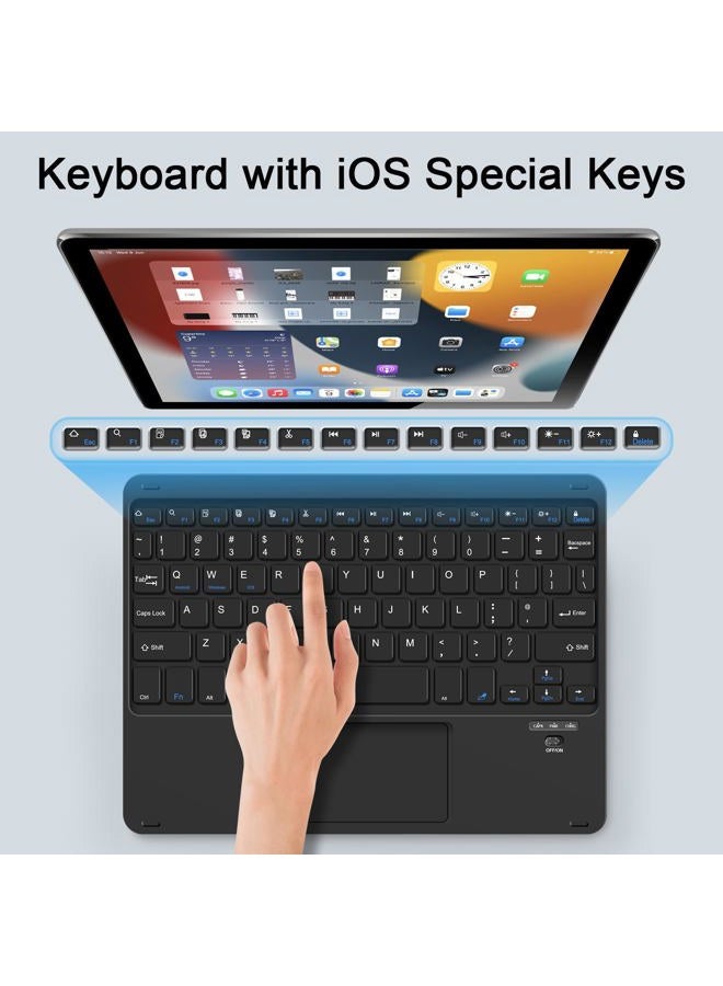 Nsyee Wireless Keyboard and Mouse Combo, Rechargeable Bluetooth Keyboard with Trackpad, Wireless Mouse with 2.4 GHz USB Receiver, Compatible with iPad, Smartphone, Computer, Windows, iOS, Android - Image 5