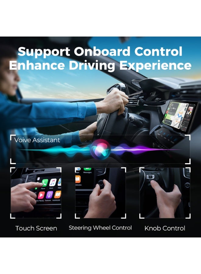 Kingone 2 in 1 Wireless CarPlay and Android Auto Adapter, Convert Wired to Wireless CarPlay Adapter, No Delay and Stable Control Mini Size with Extension Cable USB-C and Type-C(White) - Image 4