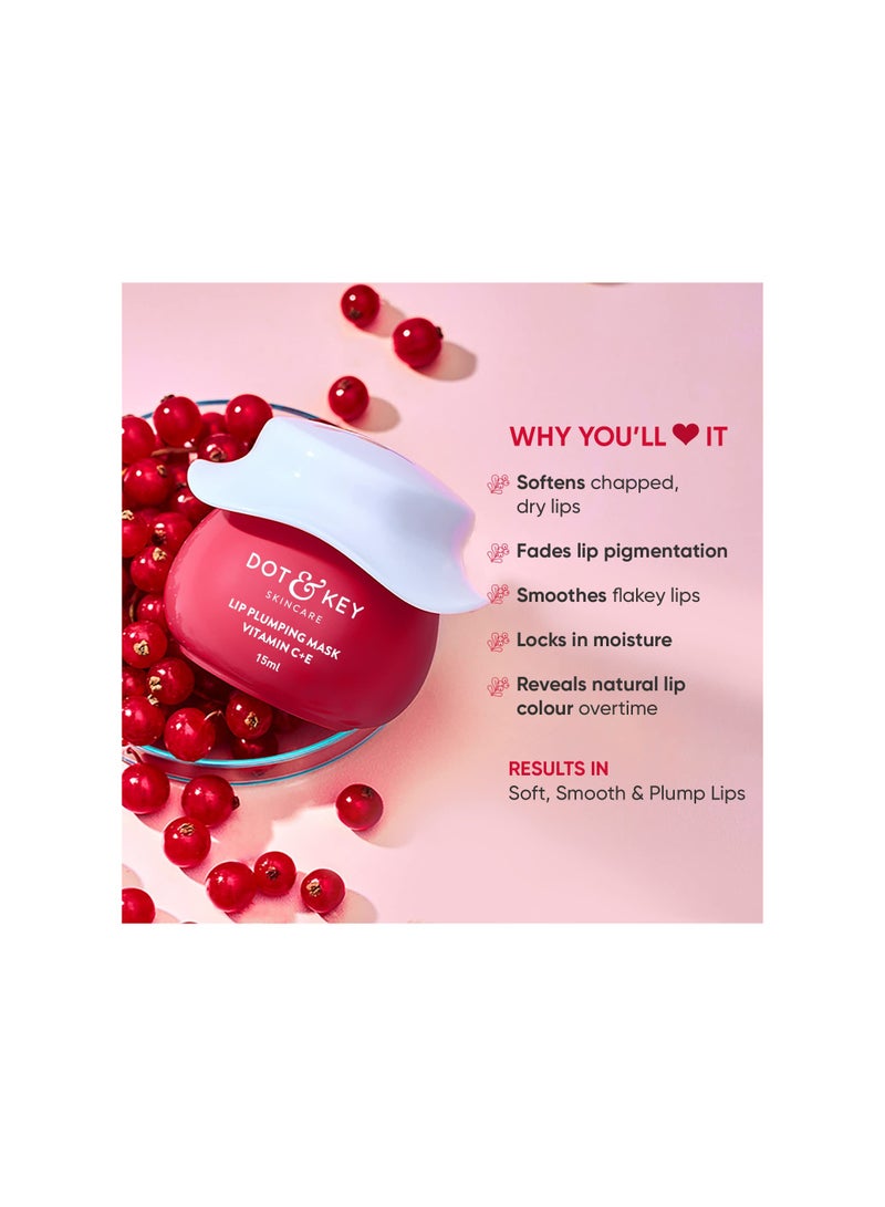 Dot & Key Dot Key Lip Plumping Mask with Shea Butter Vitamin C E for Naturally Glowing Lips - Image 4