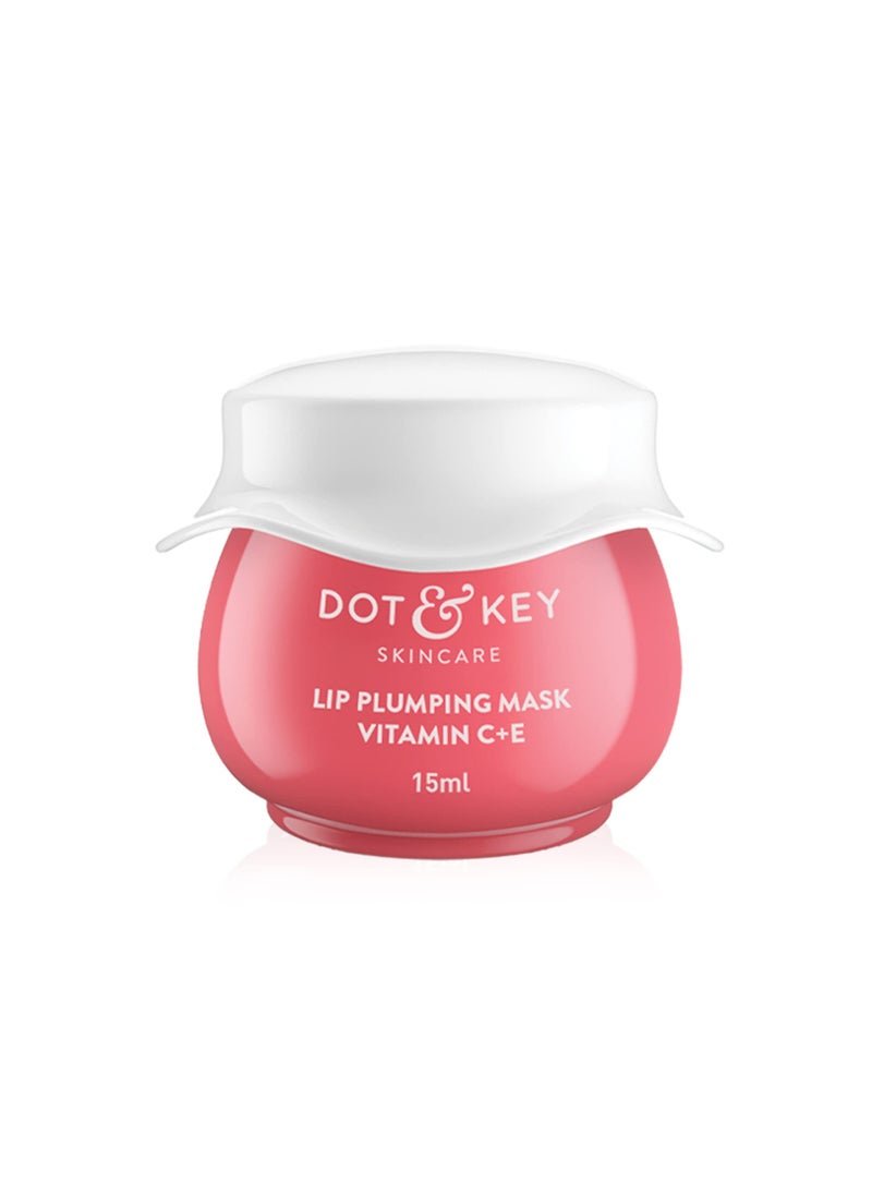 Dot Key Lip Plumping Mask with Shea Butter Vitamin C E for Naturally Glowing Lips