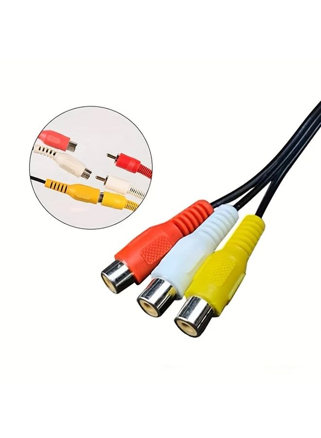 3 5mm To RCA AV Adapter Cable 3 5mm To Red White Yellow Video Cable 1pc - Image 1
