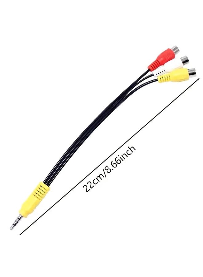 3 5mm To RCA AV Adapter Cable 3 5mm To Red White Yellow Video Cable 1pc - Image 2