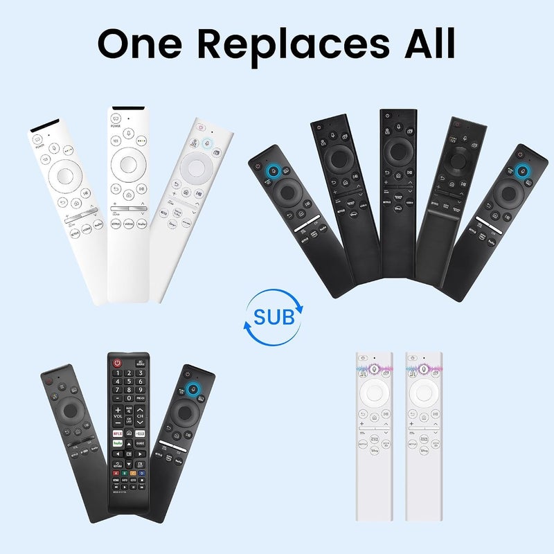 for Samsung TV Remote, Rechargeable Solar Remote for Samsung Frame Smart TV, Solarcell, USB-C Fast Charging, Voice&BT, Compatbile with Samsung Remote Control for 2025-2018 Smart TV BN59-01385A - Image 4