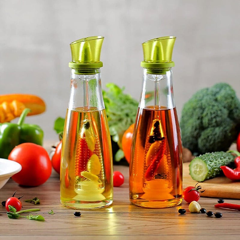 Zerolex Oil Dispenser Bottle with Infuser Made of Glass Oil Jar with Infuser Oil Jar Bottle with Infuser Oil Dispenser Bottle with Infuser 17 oz with nodrip Spout Made of Glass - Image 2