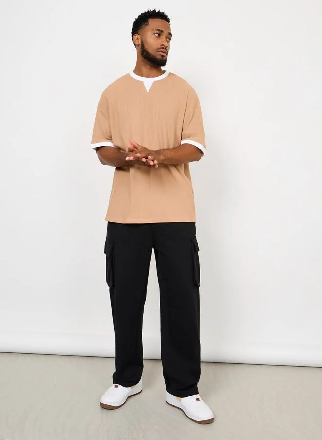 Styli Premium Waffle Knit Oversized T-Shirt