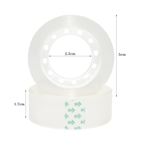 Ykimok 4 Rolls Transparent Clear Tape Refills for Dispenser, Sturdy Tape(Not Easily Tear), 0.7 Inch, 27.3 Yard, Perfect for Office, Home, School - Image 2