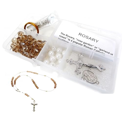 Linpeng Rosary Prayer Necklace Making Kit, DIY Jewelry Supplies, First Communion Gift for Youth Beader, 1 pk - Image 1