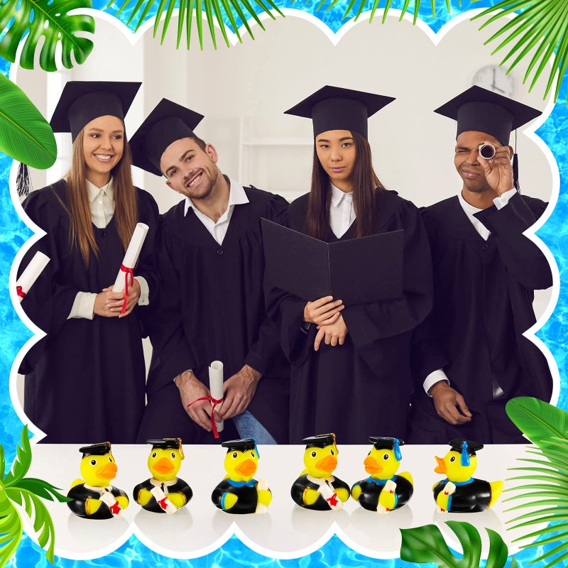 Leitee 24 Pcs Cute Graduation Rubber Ducks 2026 Grad Rubber Ducky Favor with Certificate Diploma Bathtub Duck for Graduation Gifts Party Favors Decoration, 2.4 x 2.4 x 2.2 Inches - Image 5