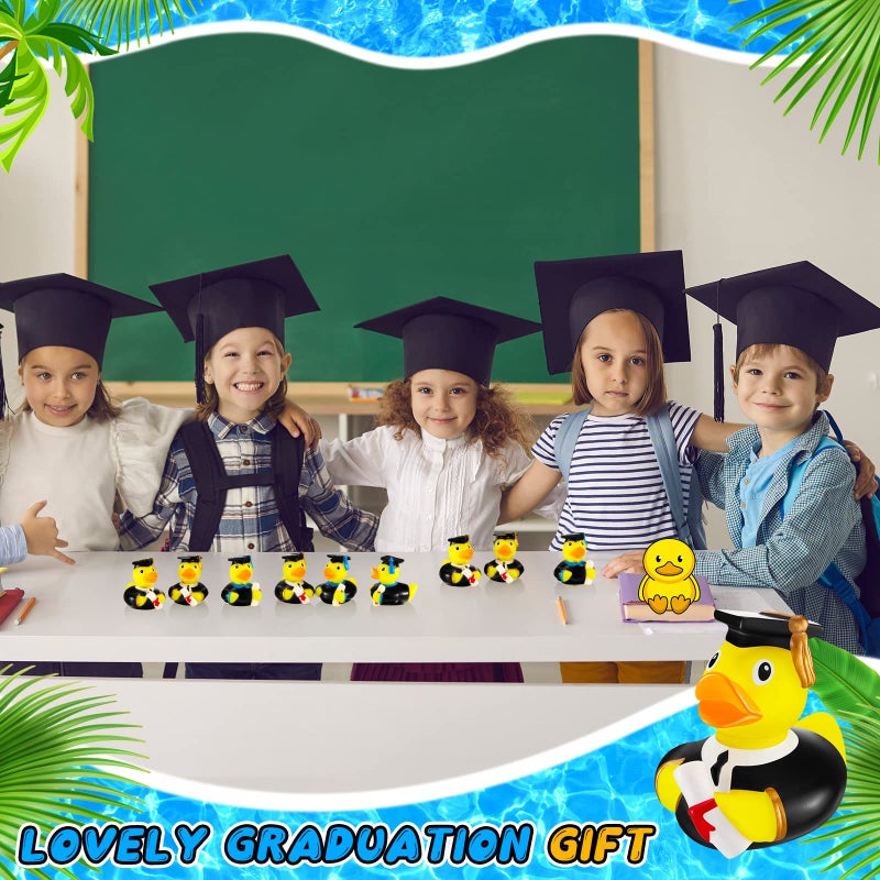 Leitee 24 Pcs Cute Graduation Rubber Ducks 2026 Grad Rubber Ducky Favor with Certificate Diploma Bathtub Duck for Graduation Gifts Party Favors Decoration, 2.4 x 2.4 x 2.2 Inches - Image 4