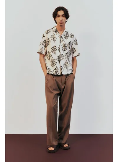 H&M Regular Fit Linen-blend resort shirt