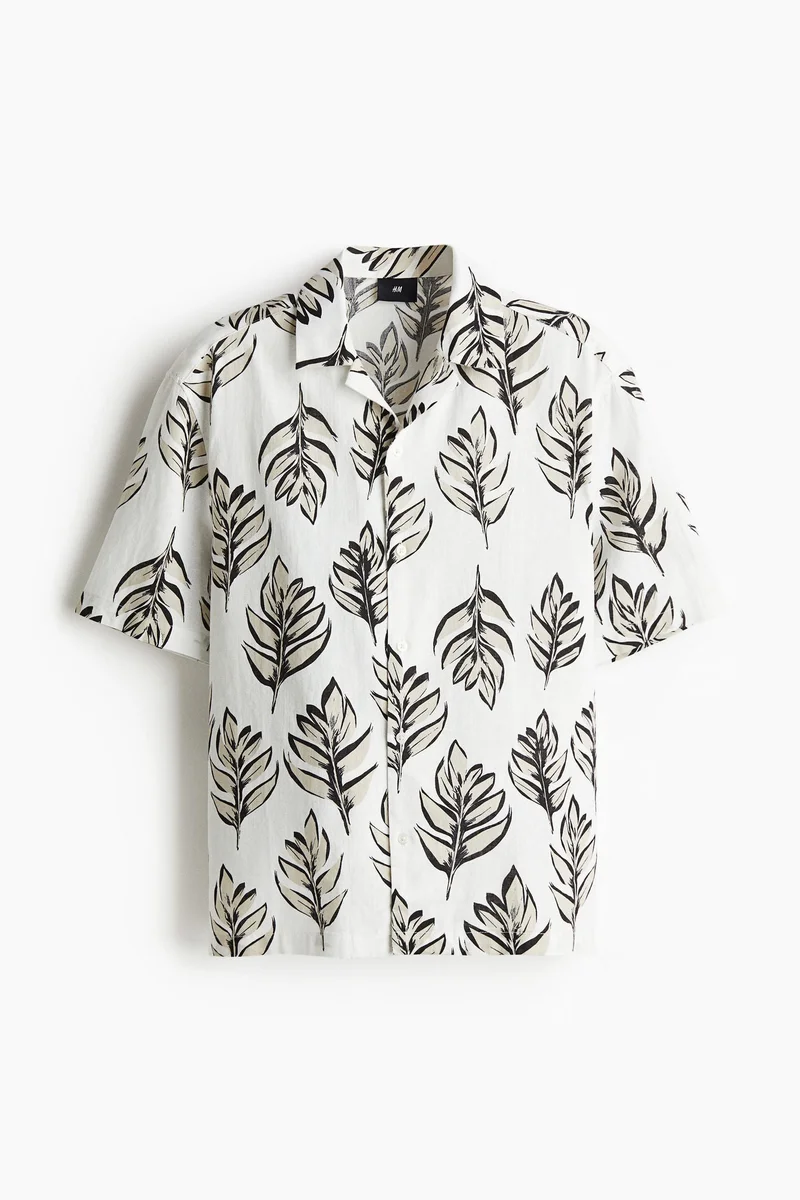H&M Regular Fit Linen-blend resort shirt