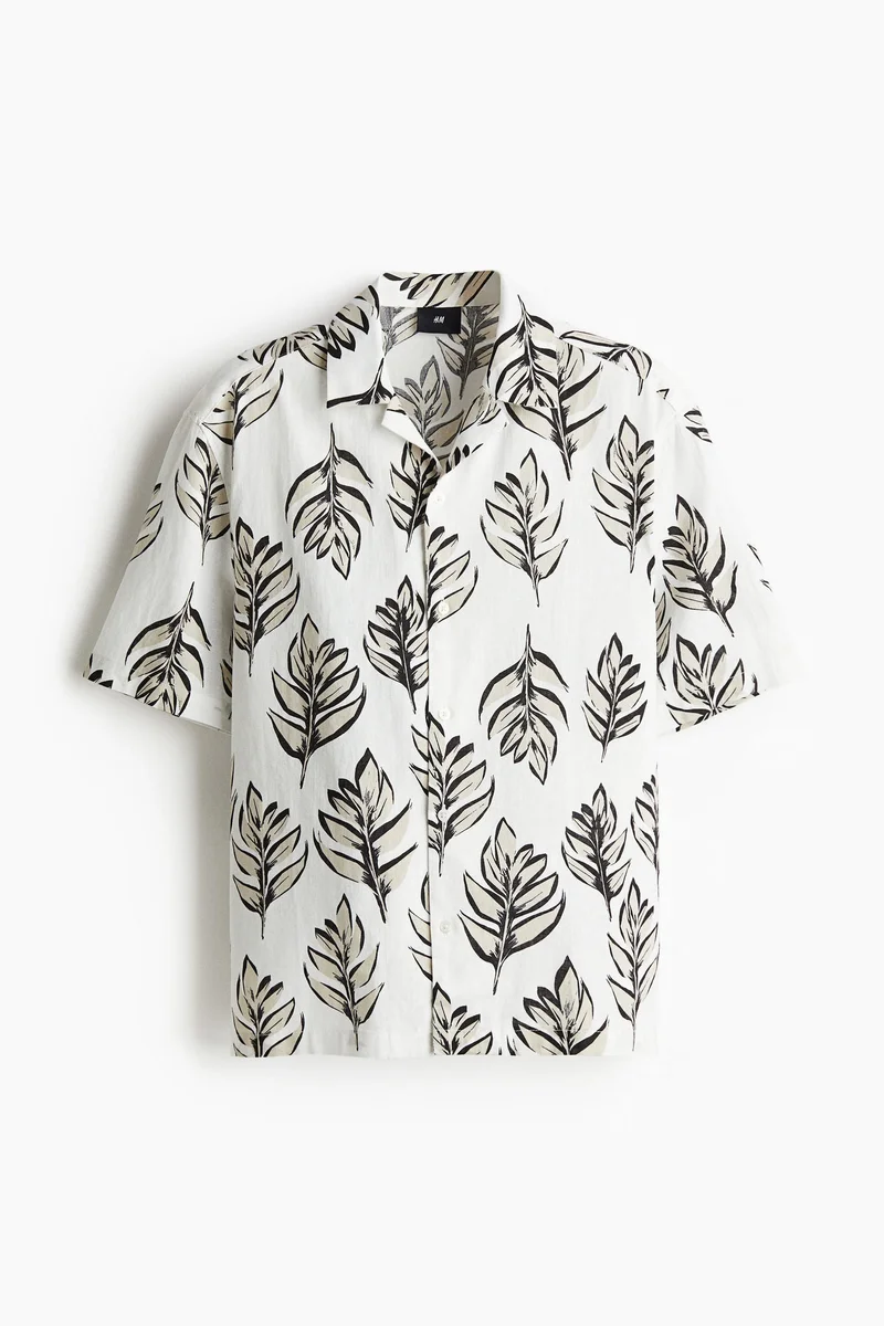 H&M Regular Fit Linen-blend resort shirt
