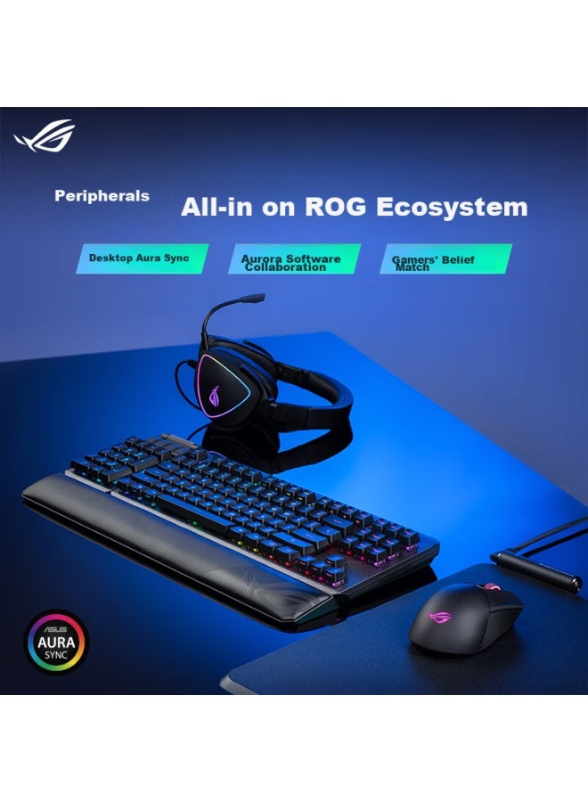 Rog Prism S Gaming Headset, Over-ear Headphones, 7.1 Surround Sound, Wired, No Delay, Usb/type-c Switch, Ai Noise Reduction Microphone, Compatible With Tri-band Action - Image 4