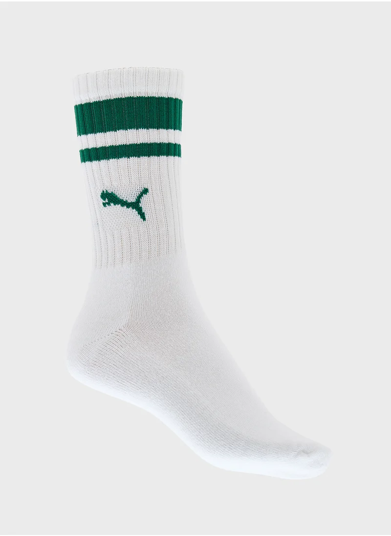 PUMA 2 Pack Heritage Crew Socks