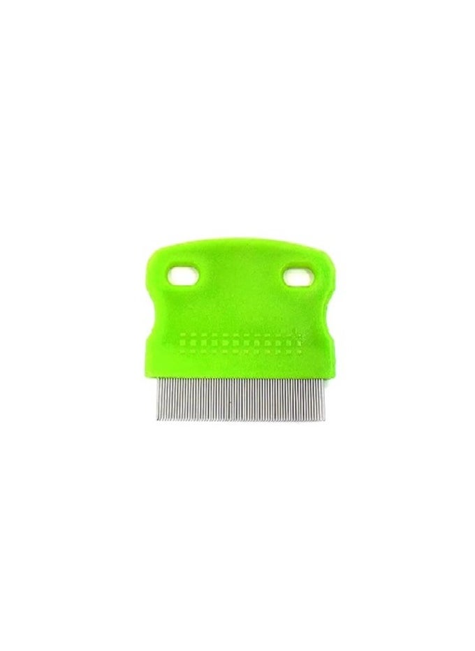 Generic - One Pet Grooming Comb For Dogs And Cats, Removes Fleas And Insects, Stainless Steel, Green Color - Image 1