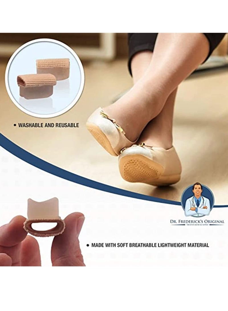 NIBEMINENT Toe Spacer Straightener, 4 Pieces Thumb Valgus Corrector Gel Splitter for Bunion, Overlap Toe, Drift Hammer Claw Foot Pain Relief (Khaki) - Image 4