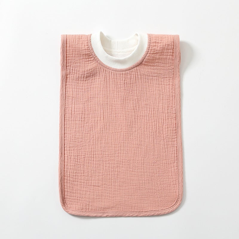 Oversized Baby Bibs Waterproof Multi-Use Deep pink (gauze pullover saliva towel)