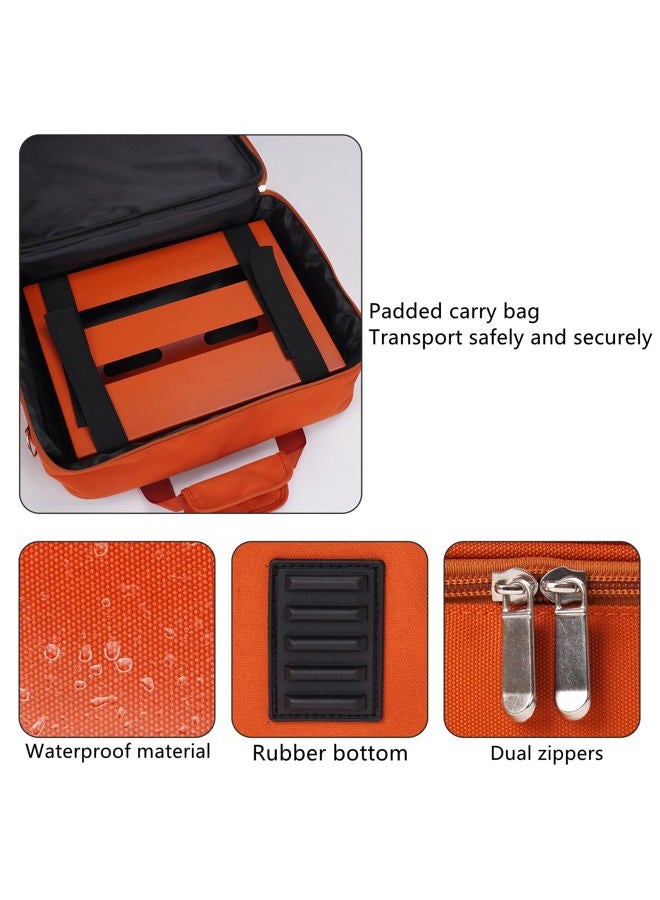 GOKKO لوحة دواسات الجيتار 13.8” × 11” مع حقيبة حمل، لوحة تثبيت مزودة بمصدر طاقة مدمج (برتقالي زاهي) - Image 5