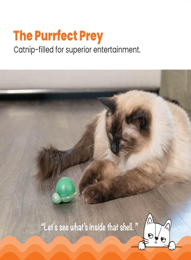 Catstages Wobble Turtle Catnip Diffuser Refillable Cat Toy - Image 3