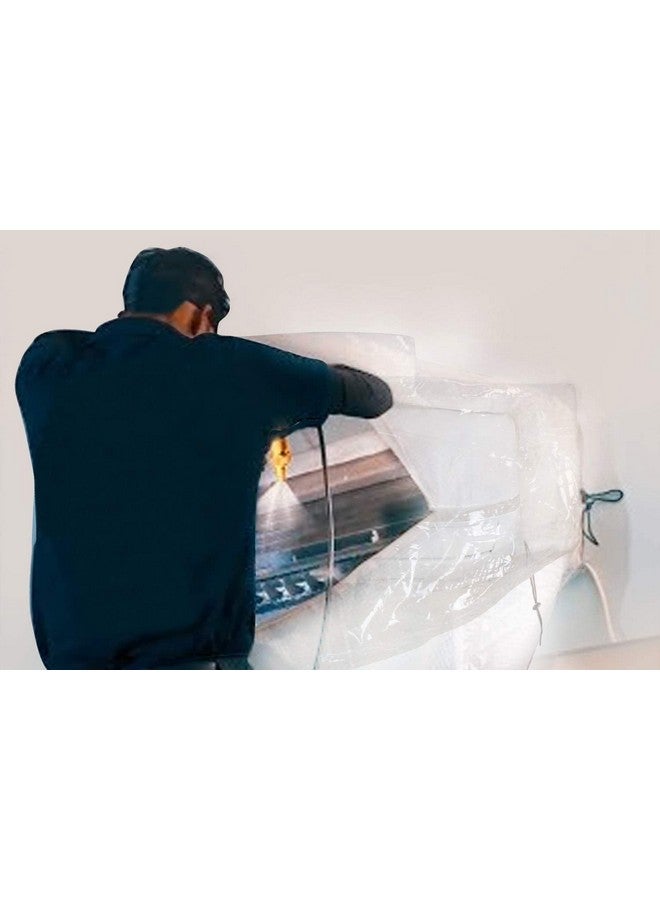 Da Anushi AC Service Wash Bag Waterproof Cover With Drain Outlet for 1.5 Ton to 2 Ton Split AC - Clear Polyvinyl Chloride - Image 3