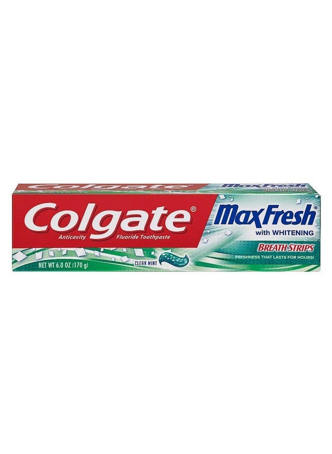 Colgate Max Fresh With Mini Breath Strips Whitening Toothpaste Clean Mint 6 Ounces (Pack Of 4) - Image 2