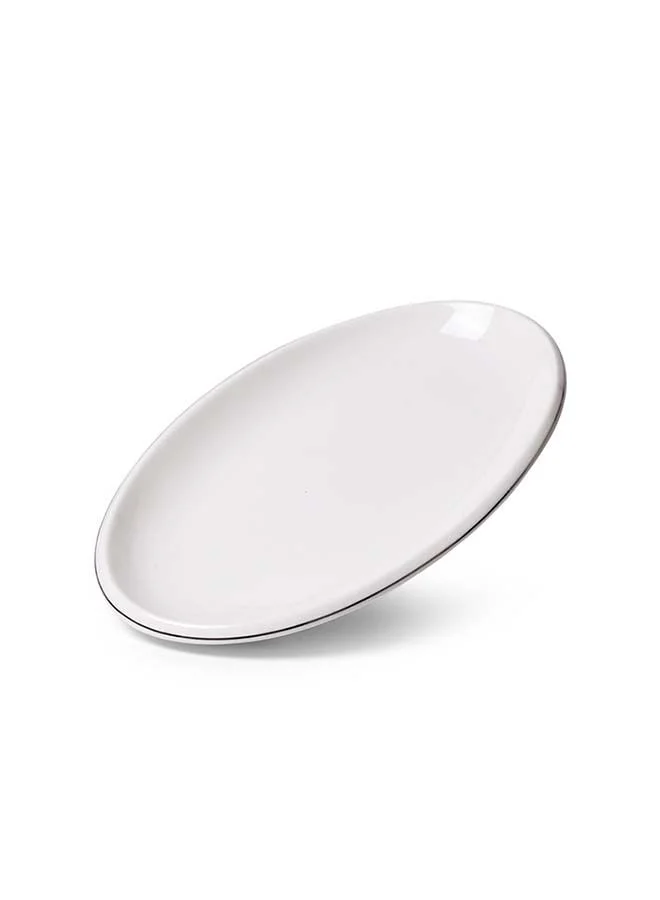 فيسمان Oval Shaped Serving Plate White Porcelain 35x21cm