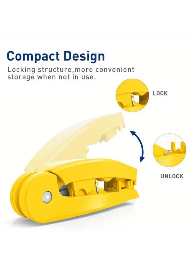 Yellow Wire Riser Stripping Tool Multi Class Class C To 6 Heavy Duty Plastic Cable Crimper Ergonomic Handle Precision Stripping And Secure Crimping Professional Electrician And DIY Use Compact Design Durable Construction - Image 1