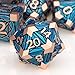 ORIFANTOU 7PCS Metal DND Dice Set with Box Debris RPG Copper Blue D and D Dice for use with DD Tabletop Games Role Playing Game Polyhedral Dice Set D20 D12 D10 D8 D6 D4 - Image 2