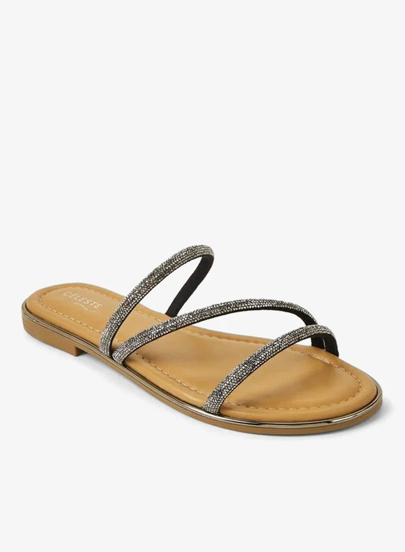 سيليست Women Stone Embellished Flat Sandals