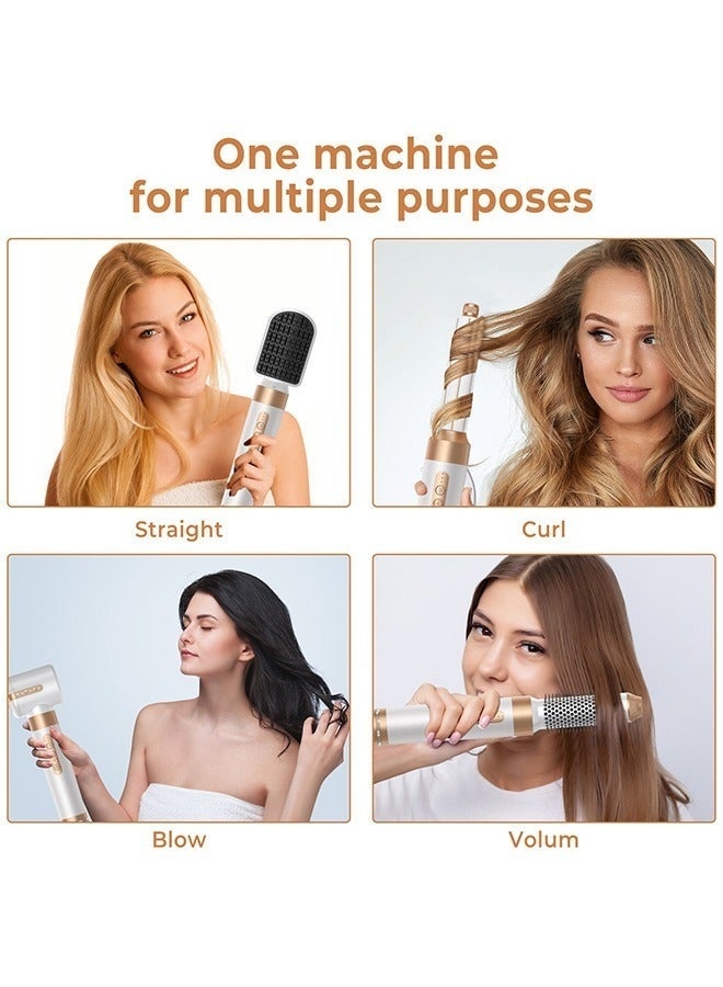 Arabest 7 In 1 Hair Dryer Brush Styling Tools Set 1400W Hot Air Hair Curler Styler with Straightening and Curling Wands, Ionic Blow Dryer with 110,000 RPM Motor for Women Hair Types - Image 3