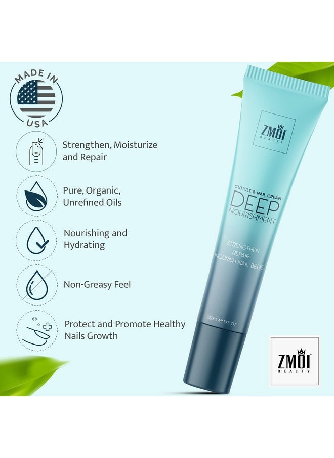 ZMOI - Cuticle & Nail Cream Shea Nourishing Strengthening Usa Made Soften Cuticles And Strengthen Nails Hydrating Repair Pro Nail Care With Organic Shea Butter Cuticle Oil (1 Fl Oz/Pack Of 1) - Image 1