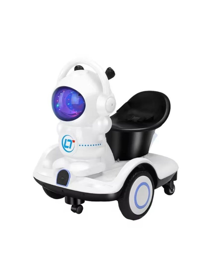 Kids Electric Ride-On Car | 5-Wheel Safety Design | Dual Motor 6V Battery | Handle & Remote Control | 360° Rotation - Image 2