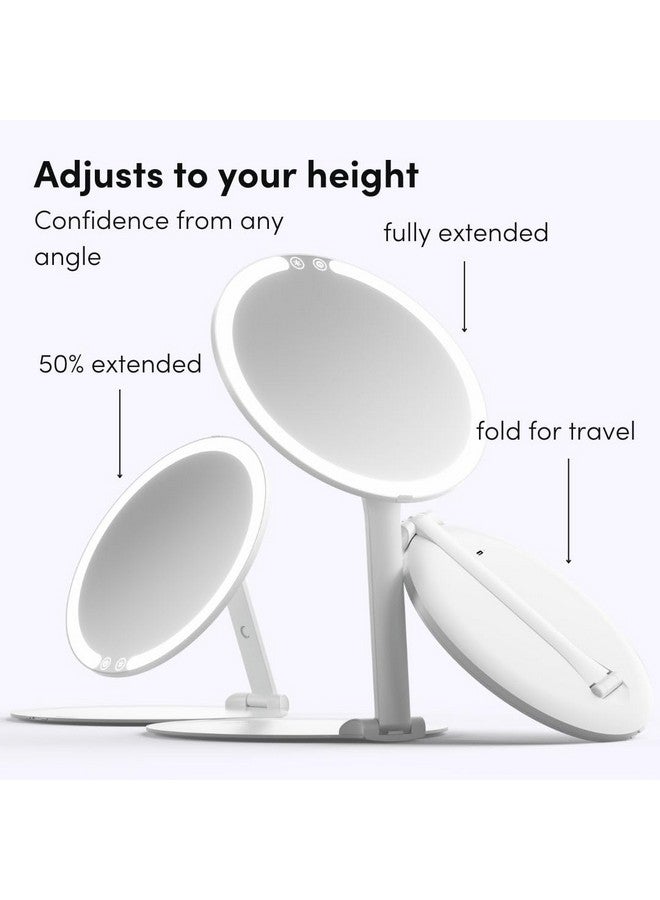 Fancii Rechargeable Travel Makeup Mirror With Led Light 8 Foldable Stand 3 Color Lighting Travel Mirror. Dimmable & Lightweight Portable Vanity Mirror Beauty Travel Essential Abigail - Image 4