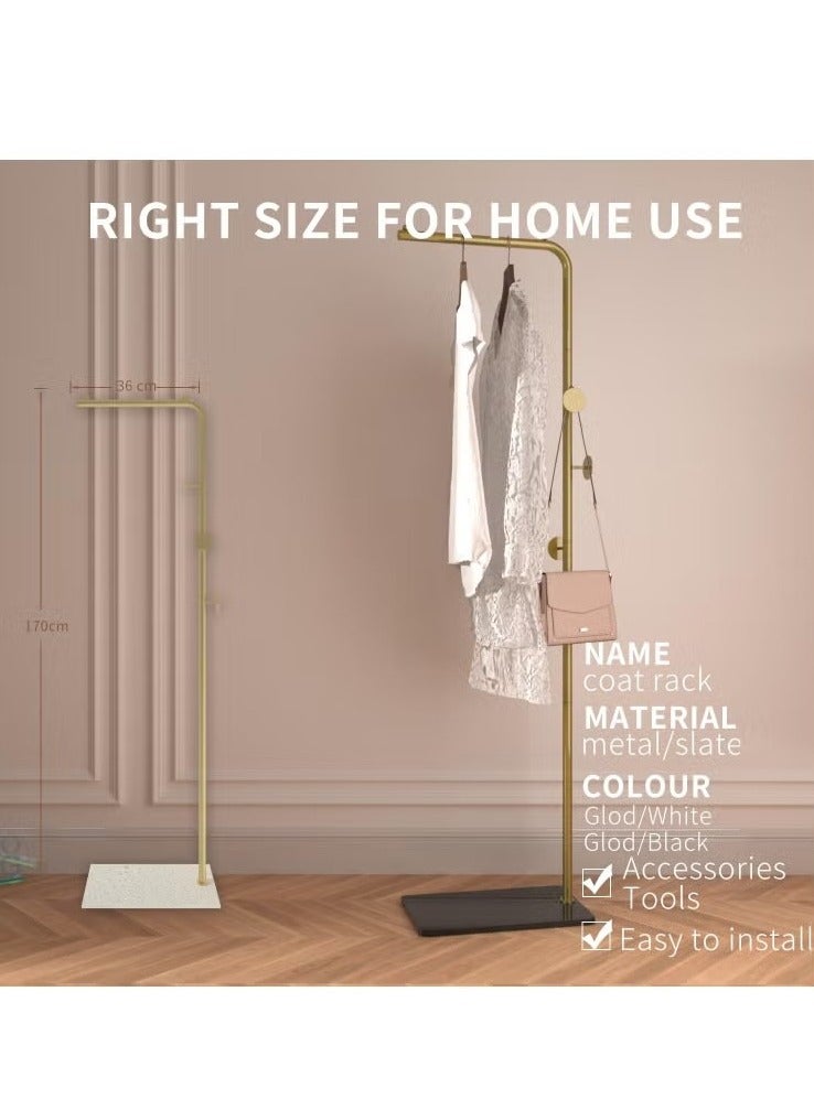 Beauenty Modern Metal Coat Stand - Elegant & Space-Saving with Sturdy Slate Base. Perfect for Bedroom, Living Room, Office & Dining. Easy to Clean, Stylish & Durable - Image 2