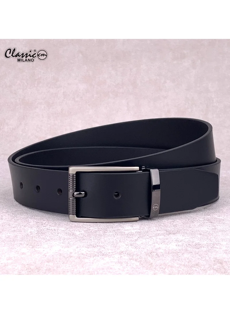Classic Milano Classic Milano Genuine Leather Belt for Men – Black Formal Men's Belt – Men Belts for Office & Business Wear – Mens Belt Leather with Gift Box